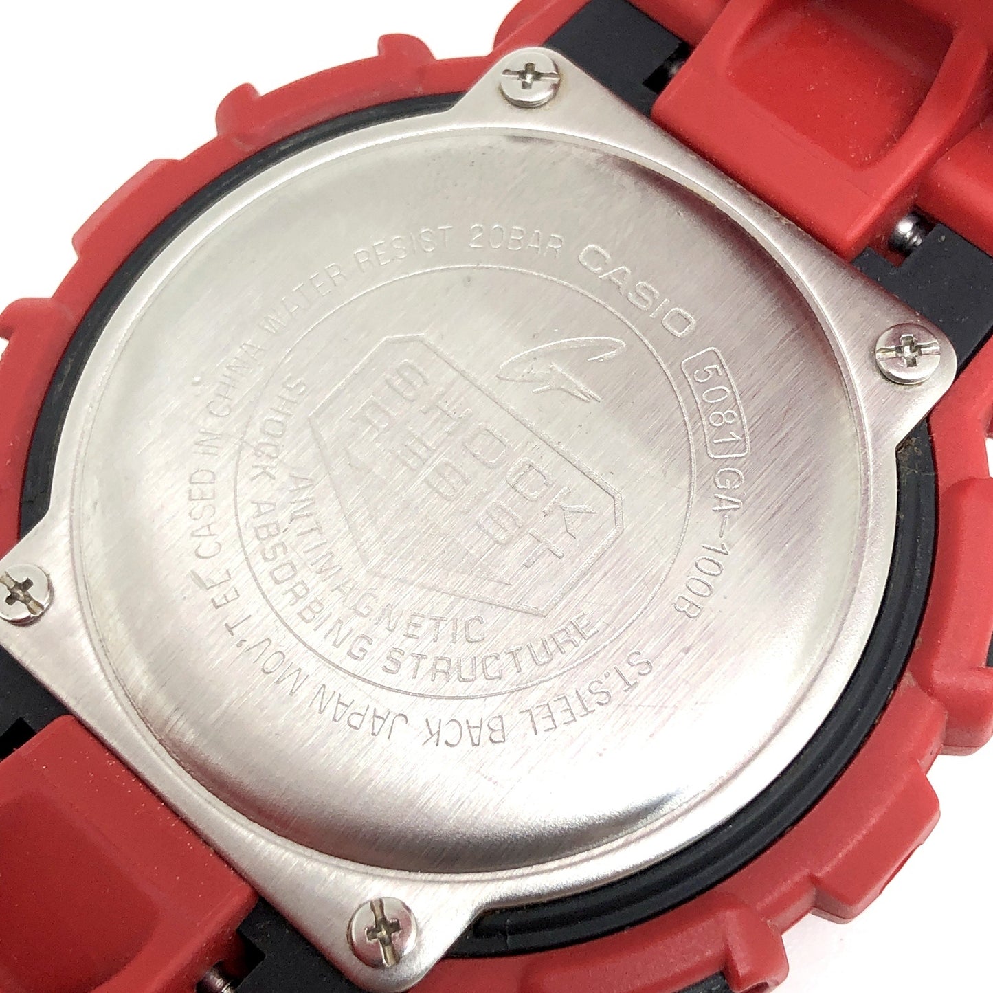 GA-100B-4A ビッグケース アナデジモデル マットレッドカラー