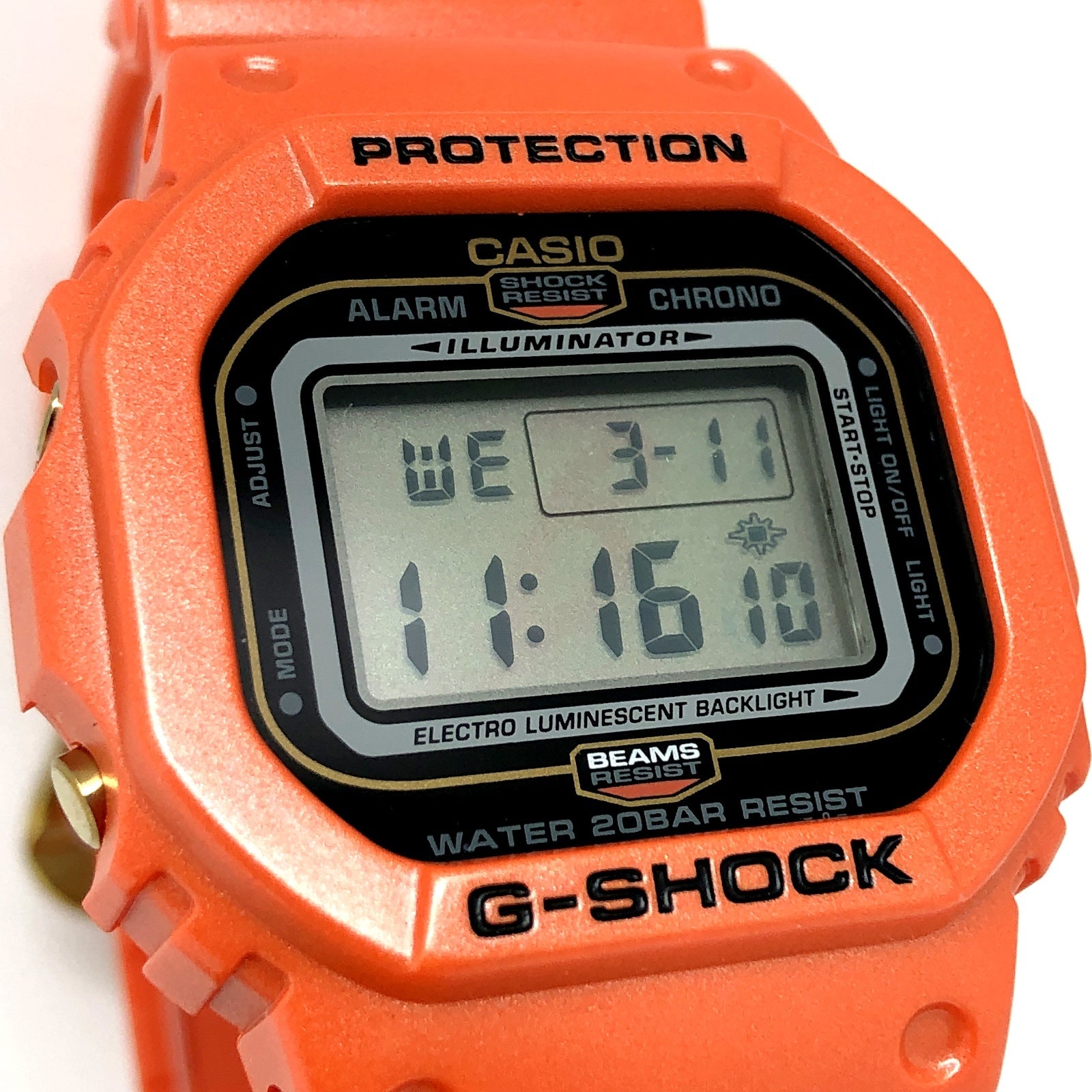 別注・希少・良品！G-SHOCK × BEAMS ！ DW-5600 オレンジ DW-5600BE-4 ビームス 別注 コラボレーションモデル 第1弾 – G-BRIDGES
