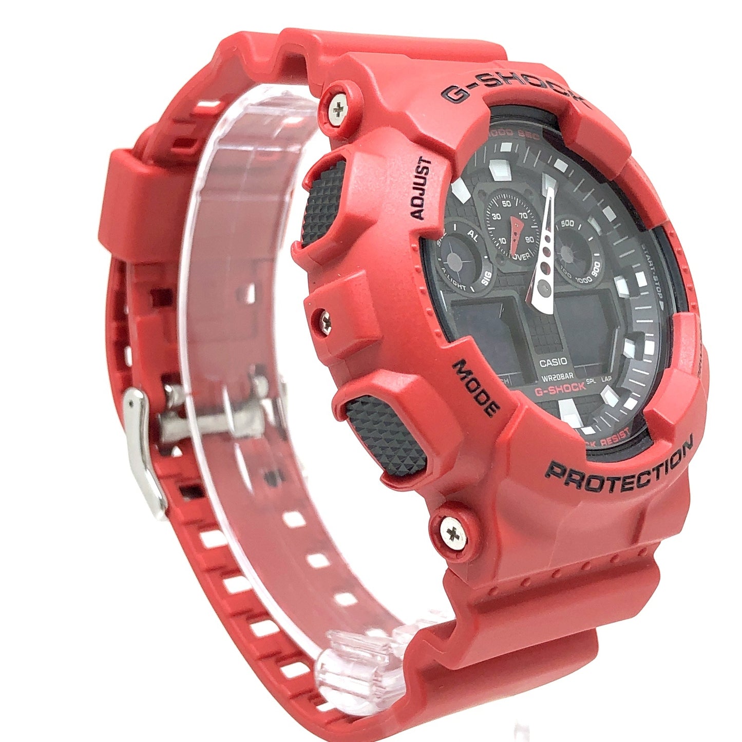 GA-100B-4A ビッグケース アナデジモデル マットレッドカラー