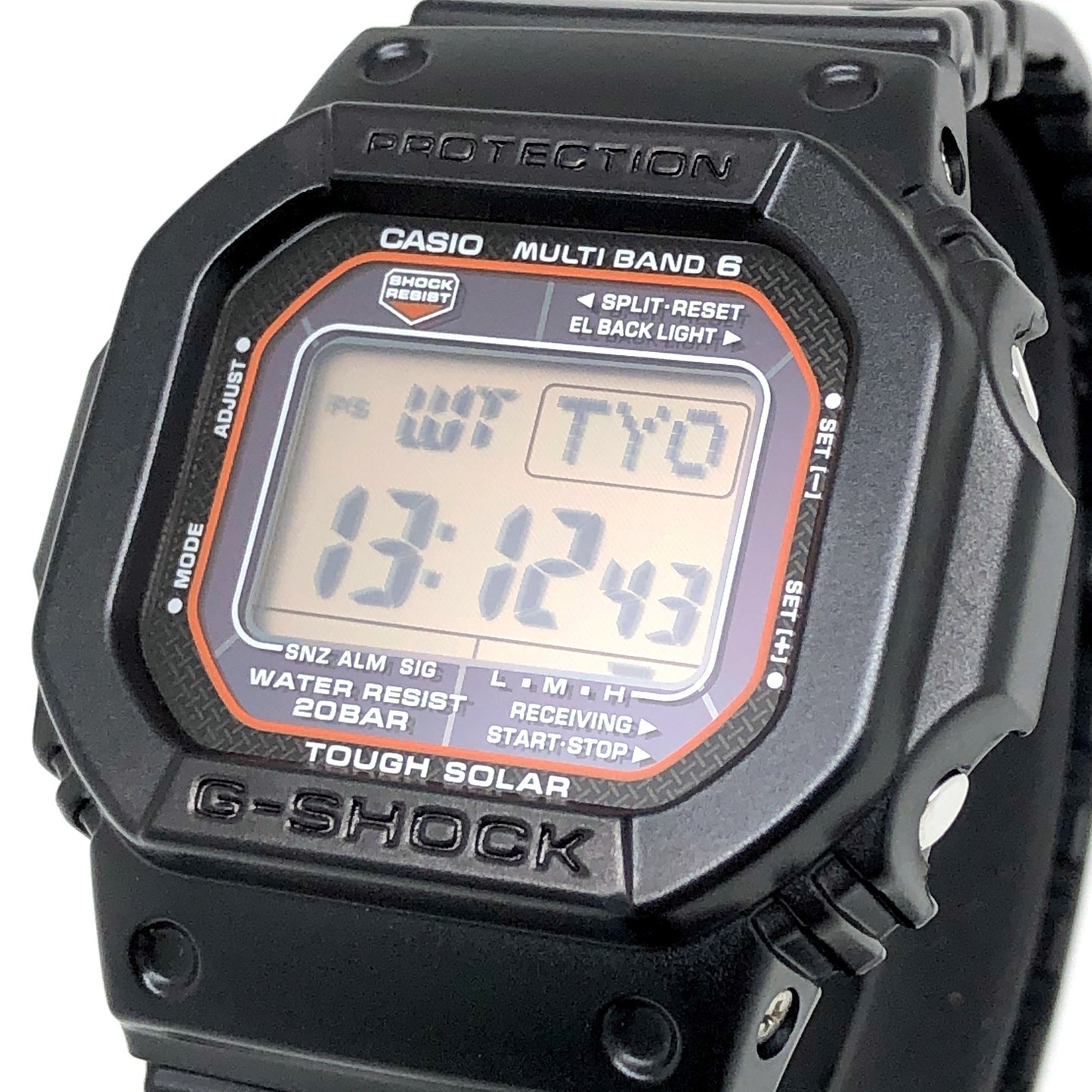 GW-M5610R-1 電波ソーラー オレンジ液晶モデル