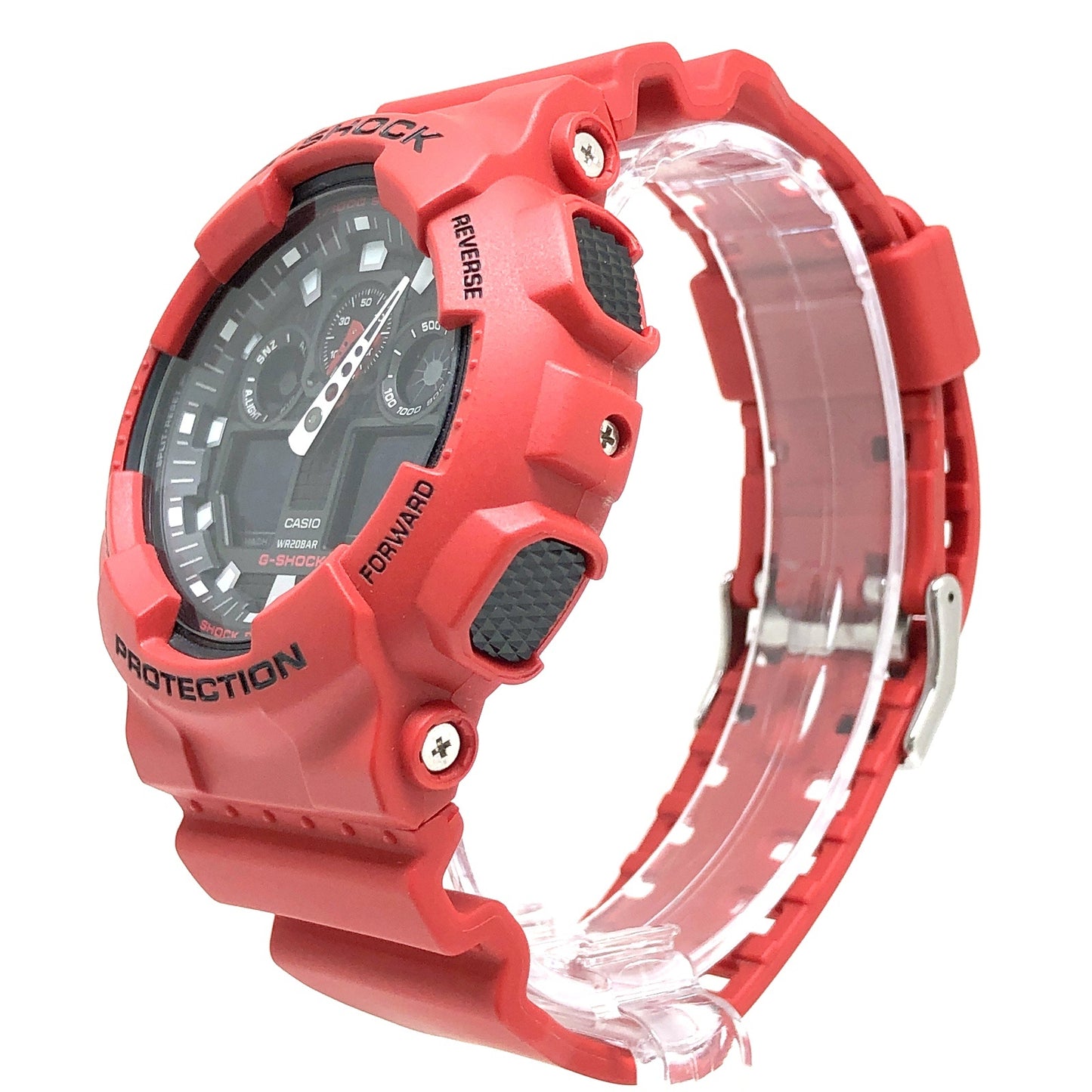 GA-100B-4A ビッグケース アナデジモデル マットレッドカラー