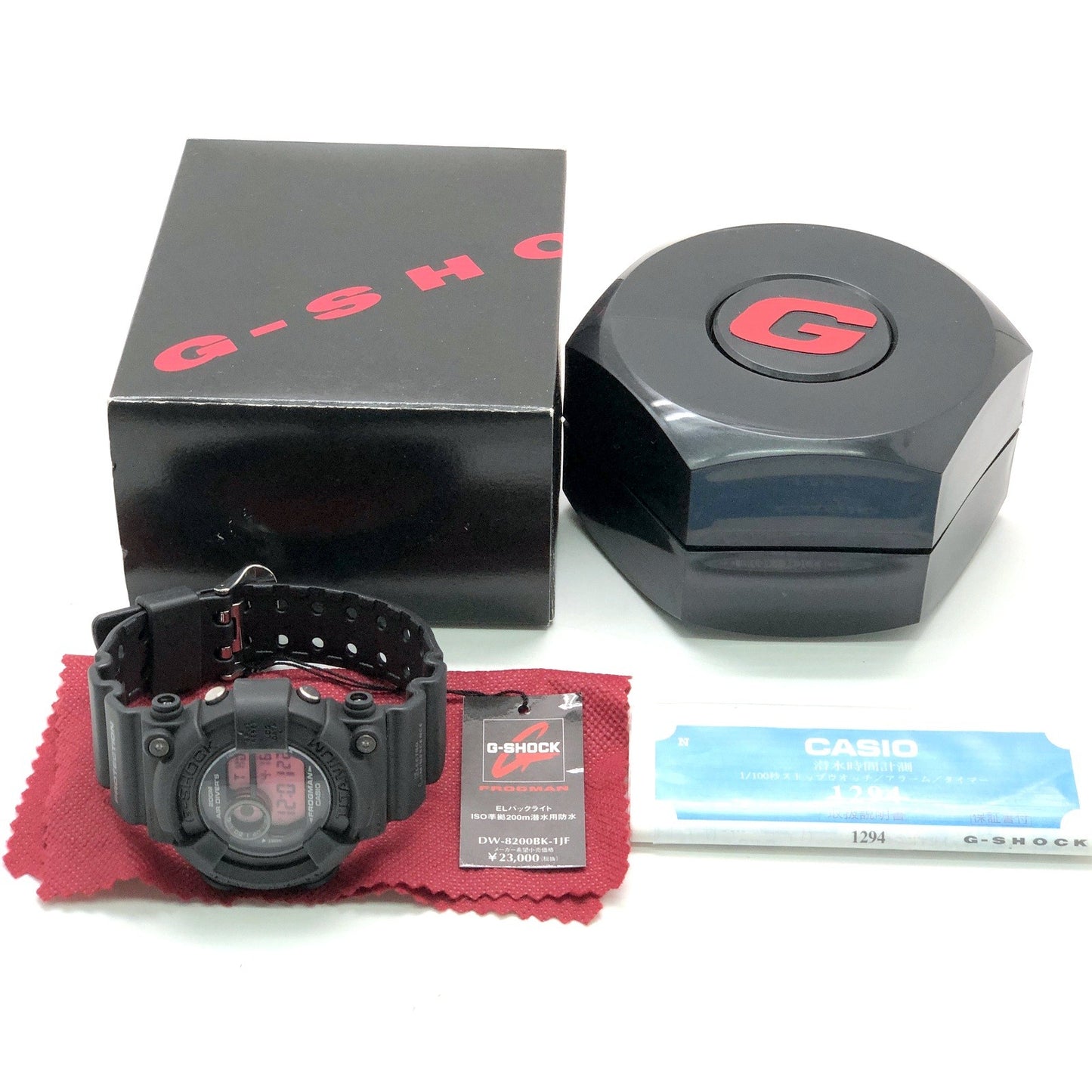 DW-8200BK-1 フロッグマン リアルブラック レッド液晶