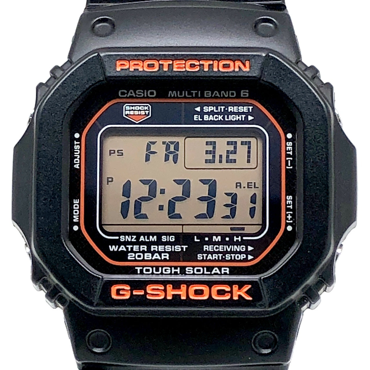 GW-M5610R-1 電波ソーラー オレンジ液晶モデル