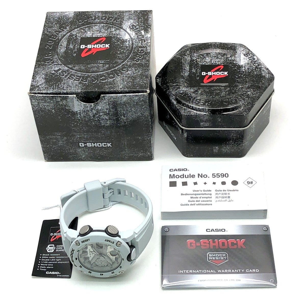 GA-2000S-7A GA-2000シリーズ モノトーン ホワイトグレー