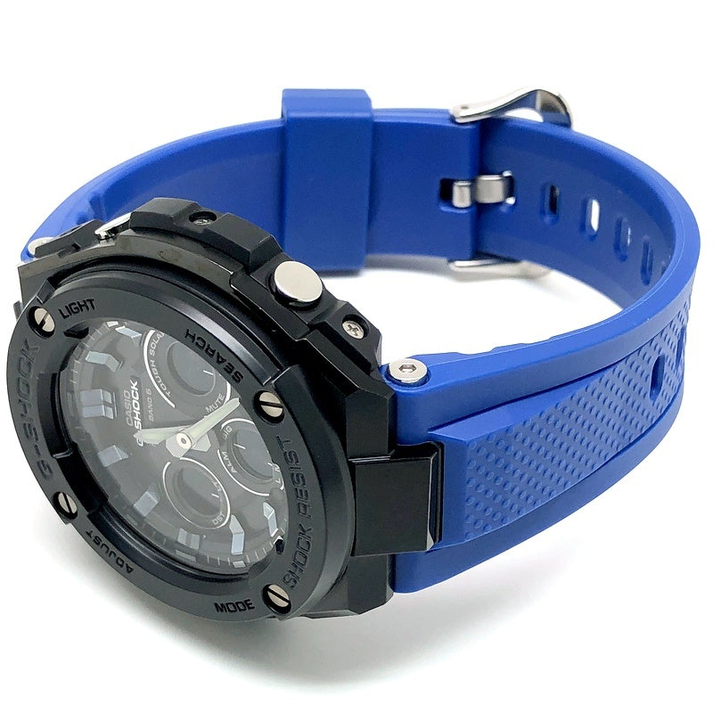 GST-W300G-2A1 G-STEEL ミッドサイズモデル ブラック×ブルー