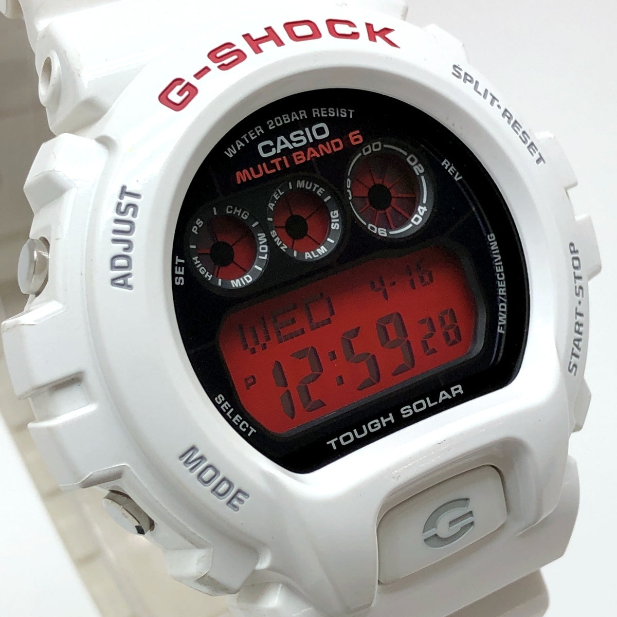 GW-6900F-7 電波ソーラー搭載 赤液晶