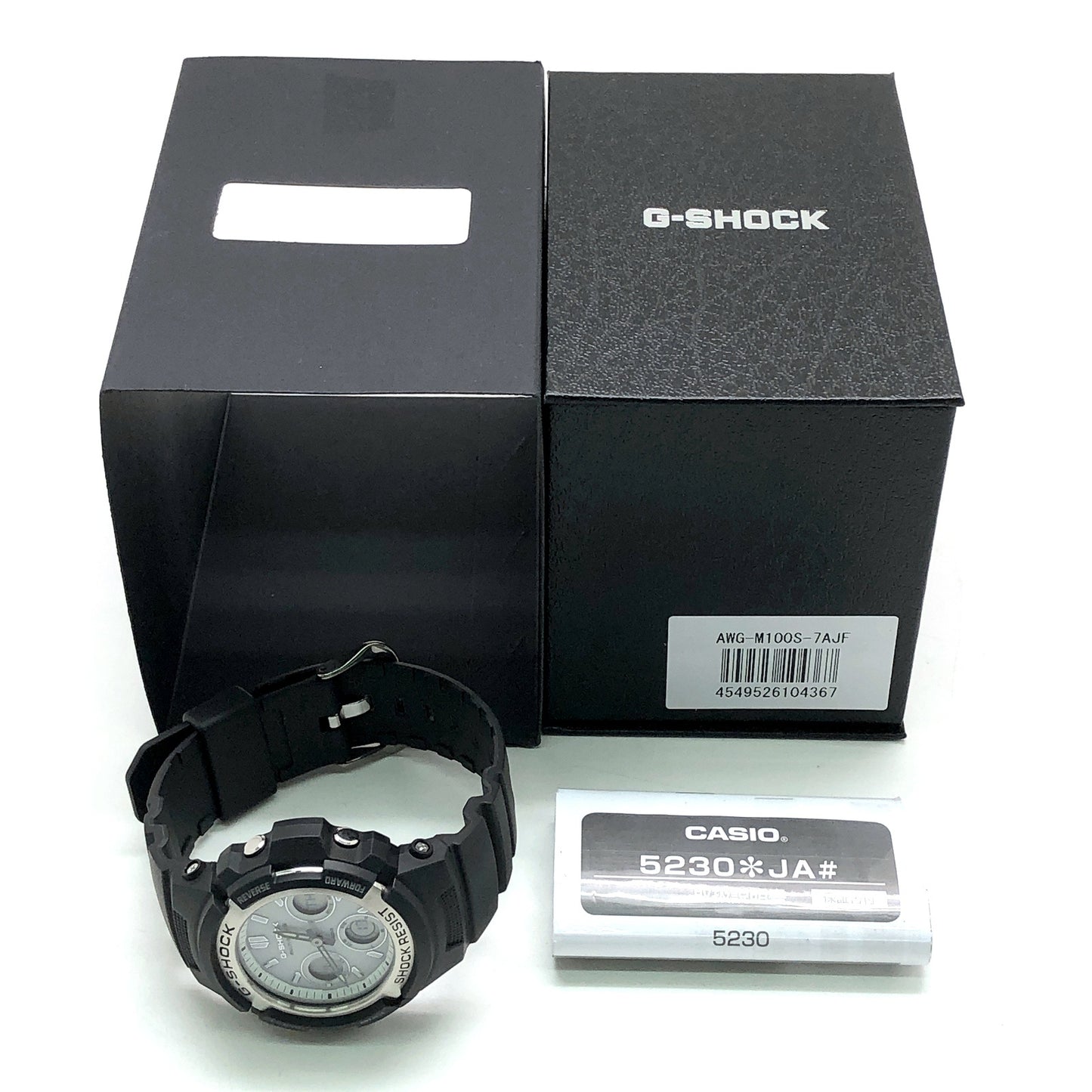 AWG-M100S-7A 電波ソーラー ホワイトダイヤル