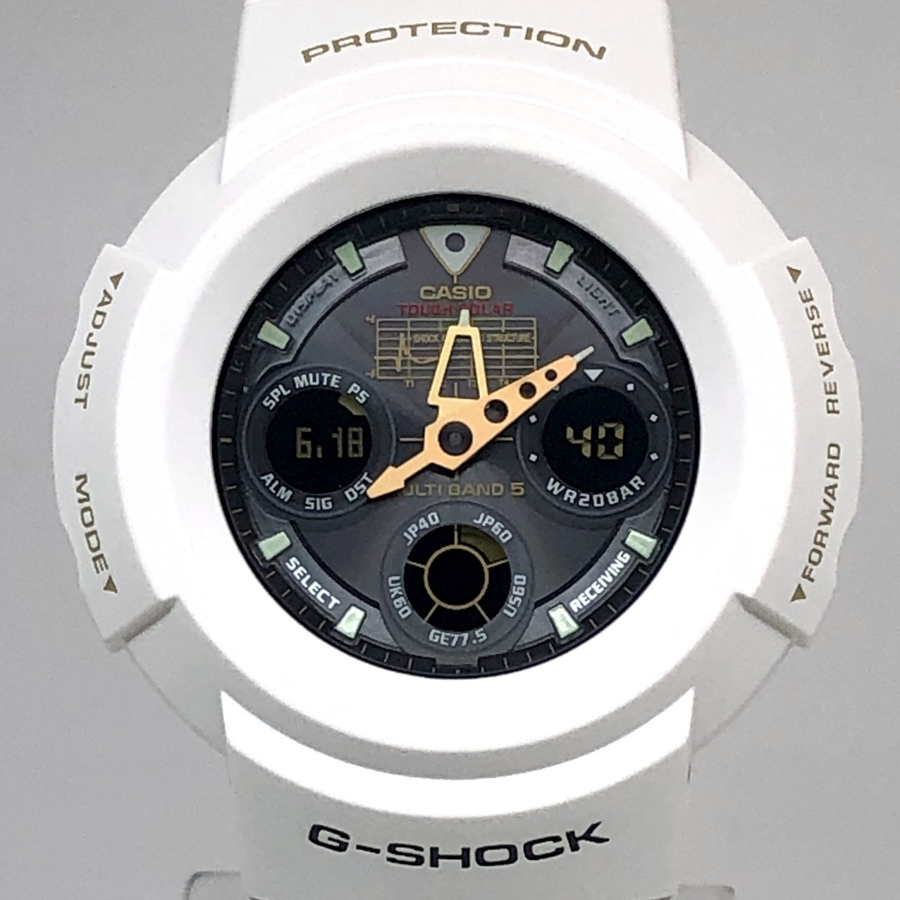 AWG-525B-7A Gショック25周年記念 ライジングホワイト