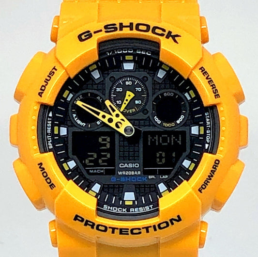 GA-100A-9A アナデジモデル イエローカラーモデル