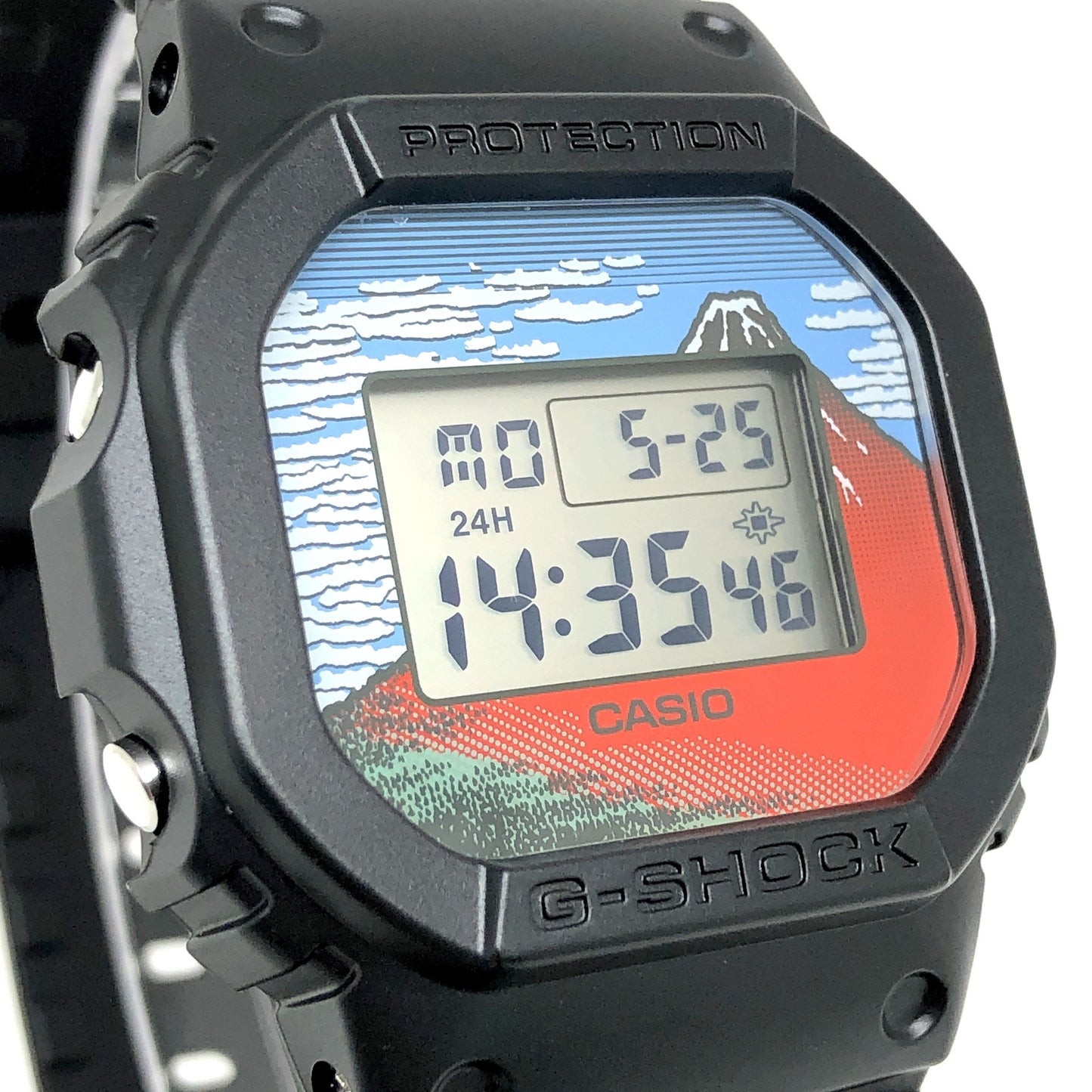DW-5600KHG24-1 葛飾北斎 富嶽三十六景 凱風快晴(赤富士)