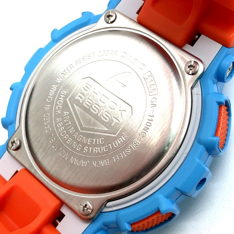 GA-110NC-2A ビッグケース ライトブルー×オレンジ