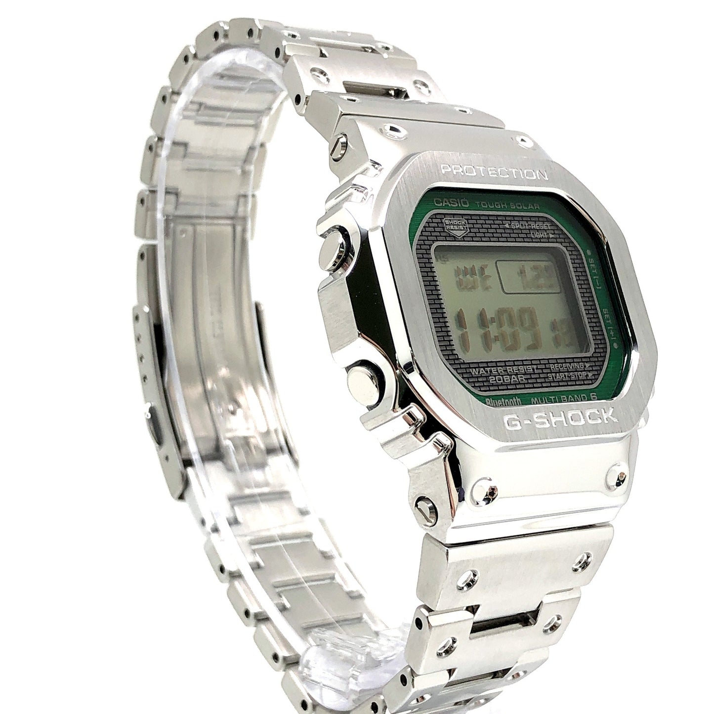 GMW-B5000D-3 フルメタル シルバー グリーンダイヤル