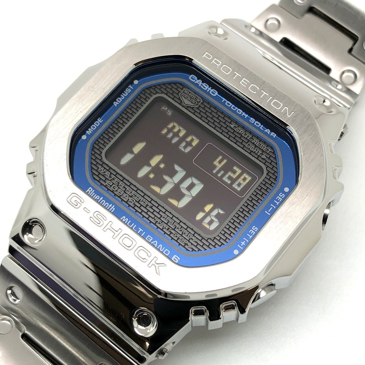 GMW-B5000D-2 フルメタル シルバー メタリックブルーダイヤル