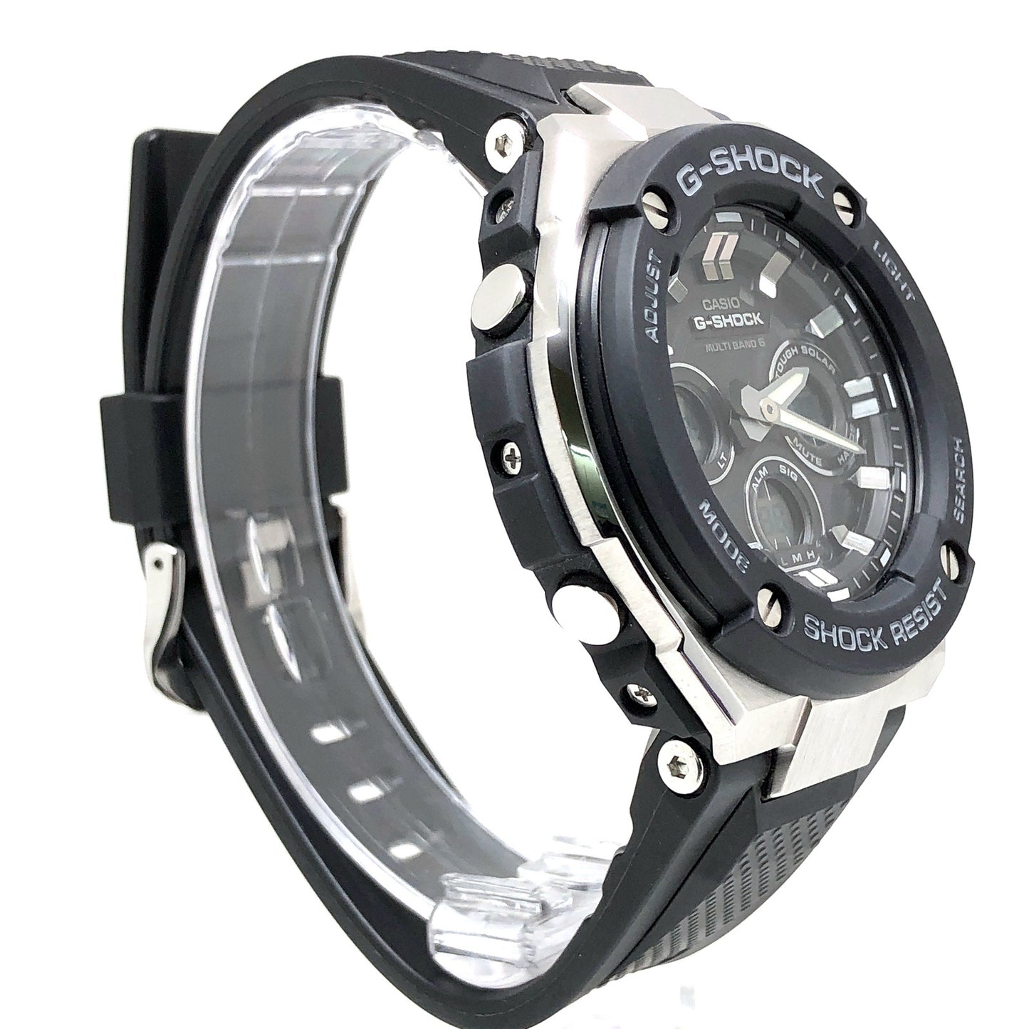 GST-W300-1A Gスチール 電波ソーラー メタル×樹脂バンド