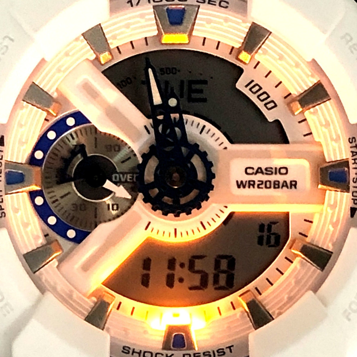 GA-110HDS-7A ビッグケース ヒドゥングロウ 蓄光パーツ