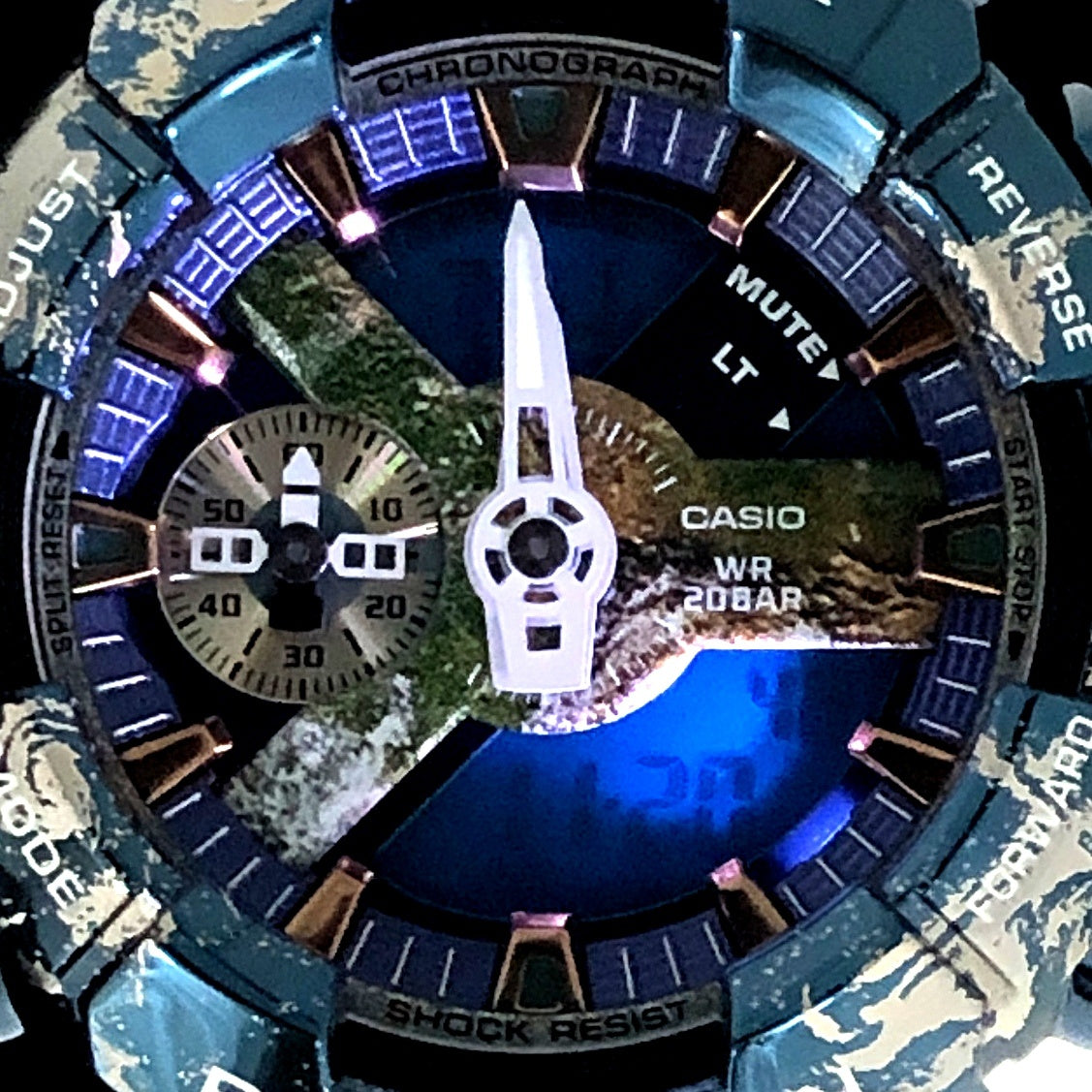 GM-110EARTH-1A メタルベゼル 地球モチーフ メタリックブルー