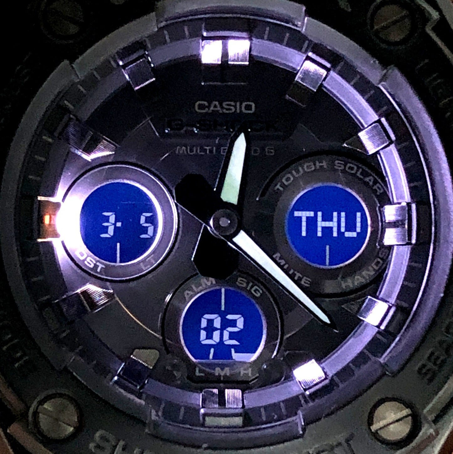 GST-W300G-1A1 G-STEEL 電波ソーラー ミッドサイズモデル