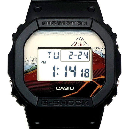 DW-5600KHSH25-1 葛飾北斎 富嶽三十六景 山下白雨 黒富士