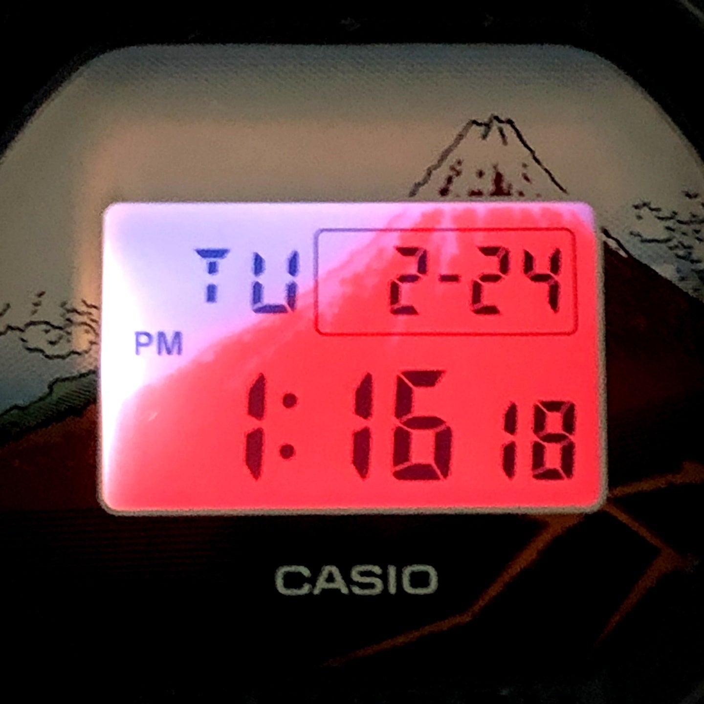 DW-5600KHSH25-1 葛飾北斎 富嶽三十六景 山下白雨 黒富士