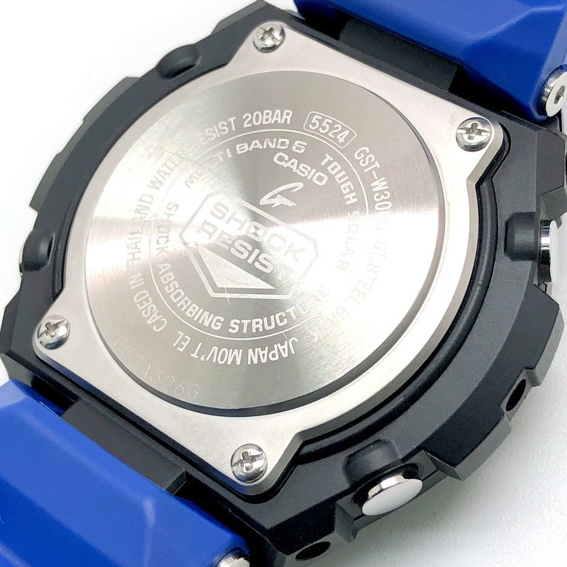 GST-W300G-2A1 G-STEEL ミッドサイズモデル ブラック×ブルー