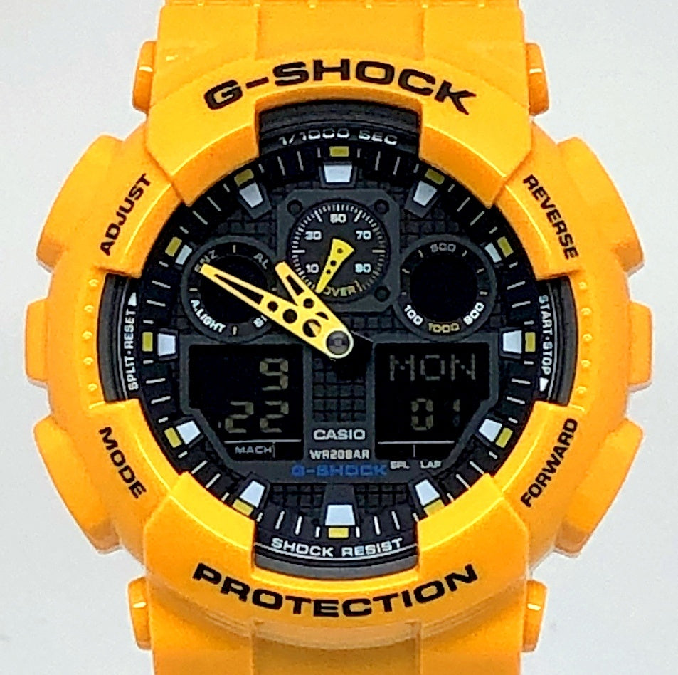 GA-100A-9A ビッグケース アナデジモデル イエローカラーモデル