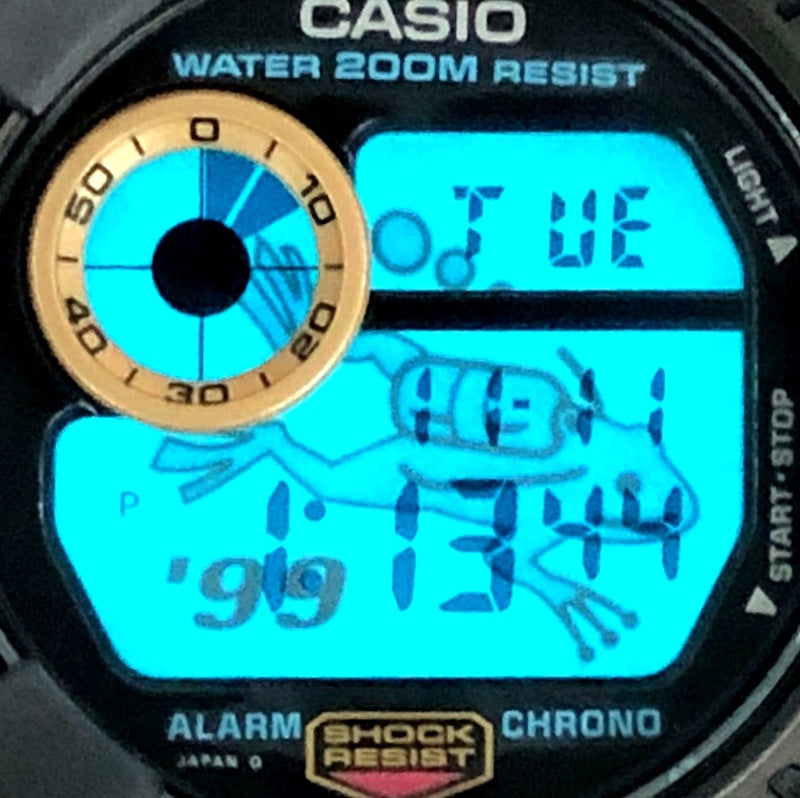 DW-8200BU-9AT フロッグマン99 黒金 潜水蛙EL