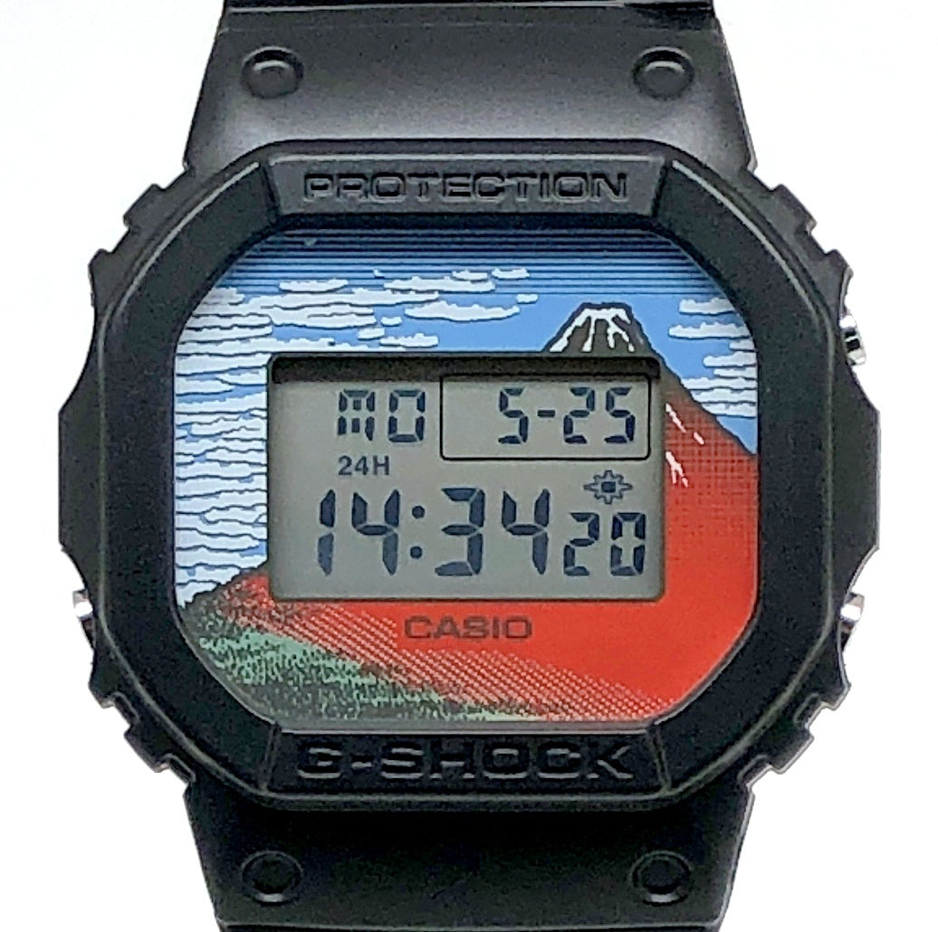 DW-5600KHG24-1 葛飾北斎 富嶽三十六景 凱風快晴(赤富士)