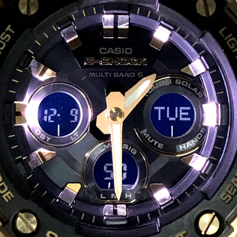 GST-W300G-1A9 G-STEEL ミッドサイズモデル ブラック×ゴールド