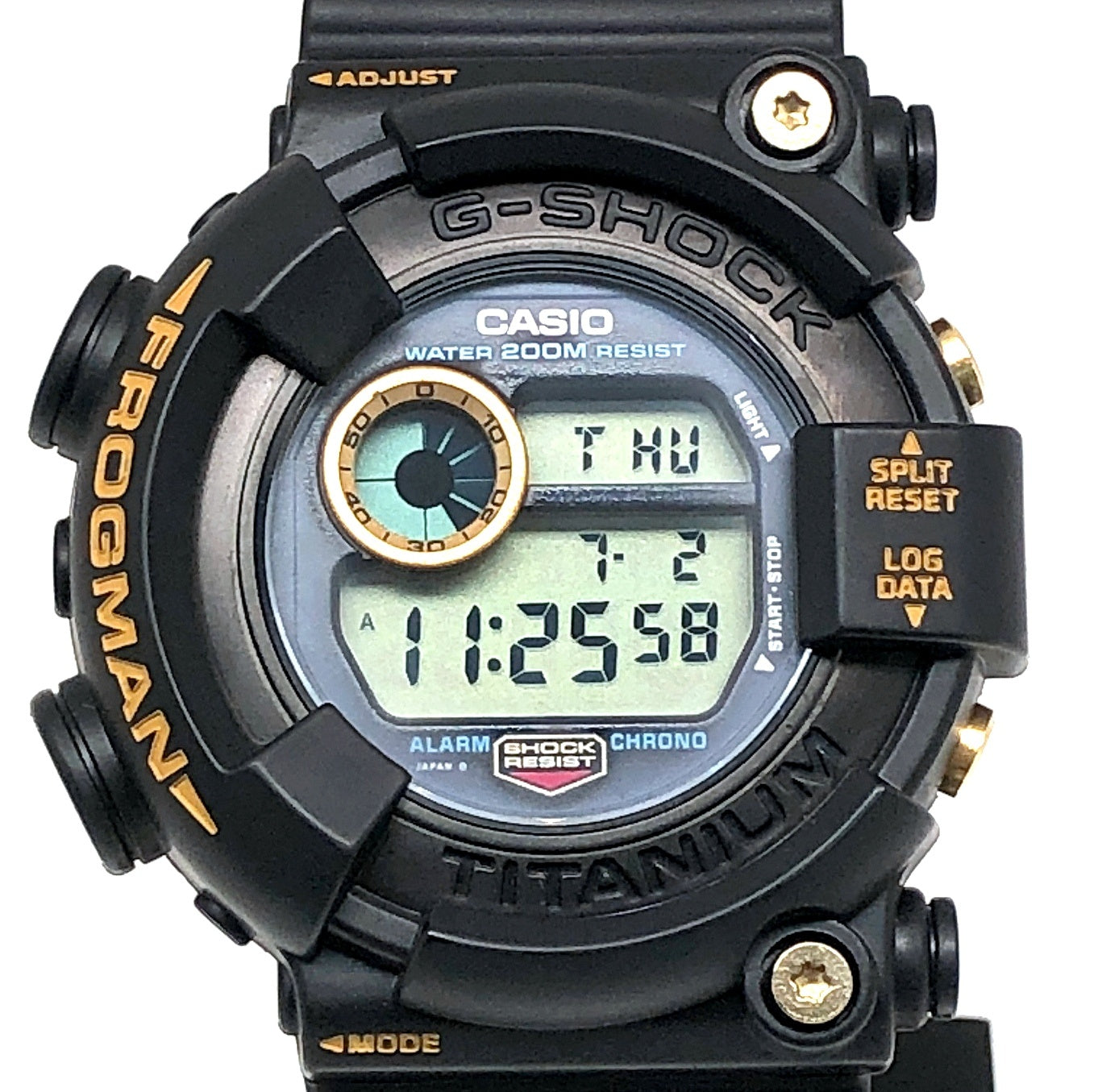 DW-8200B-9A ゴールドチタンフロッグマン 黒金蛙