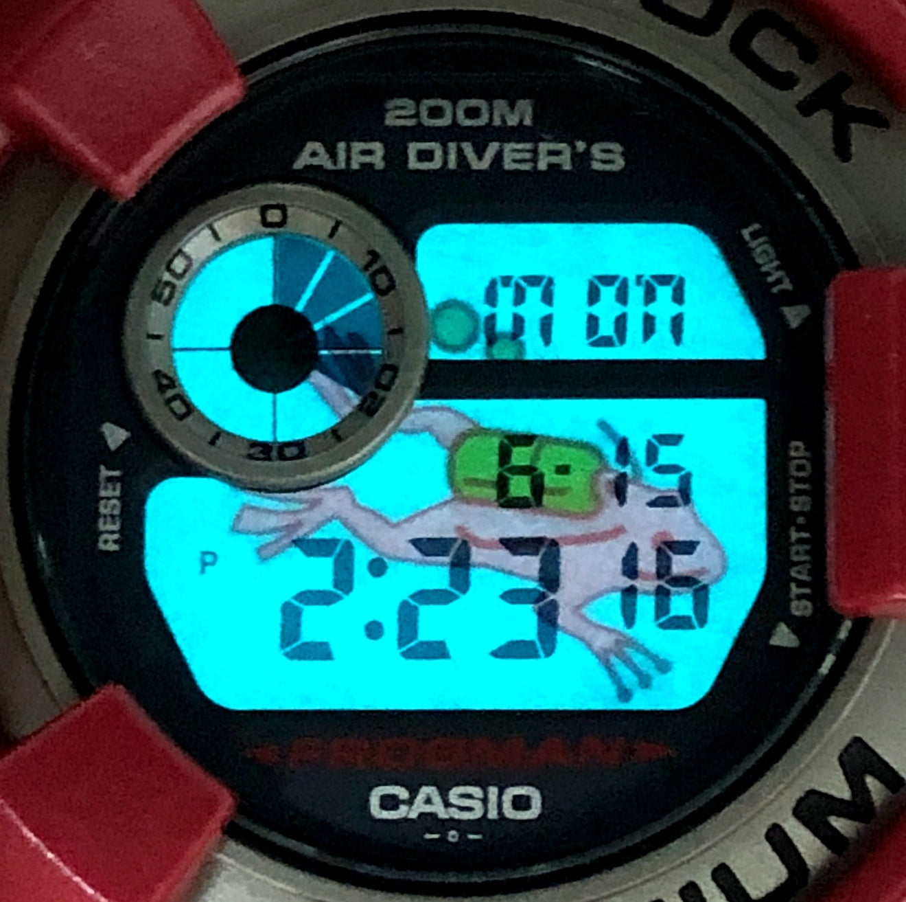 DW-8201GF-4 フロッグマン 赤蛙 パール調メタリックレッド