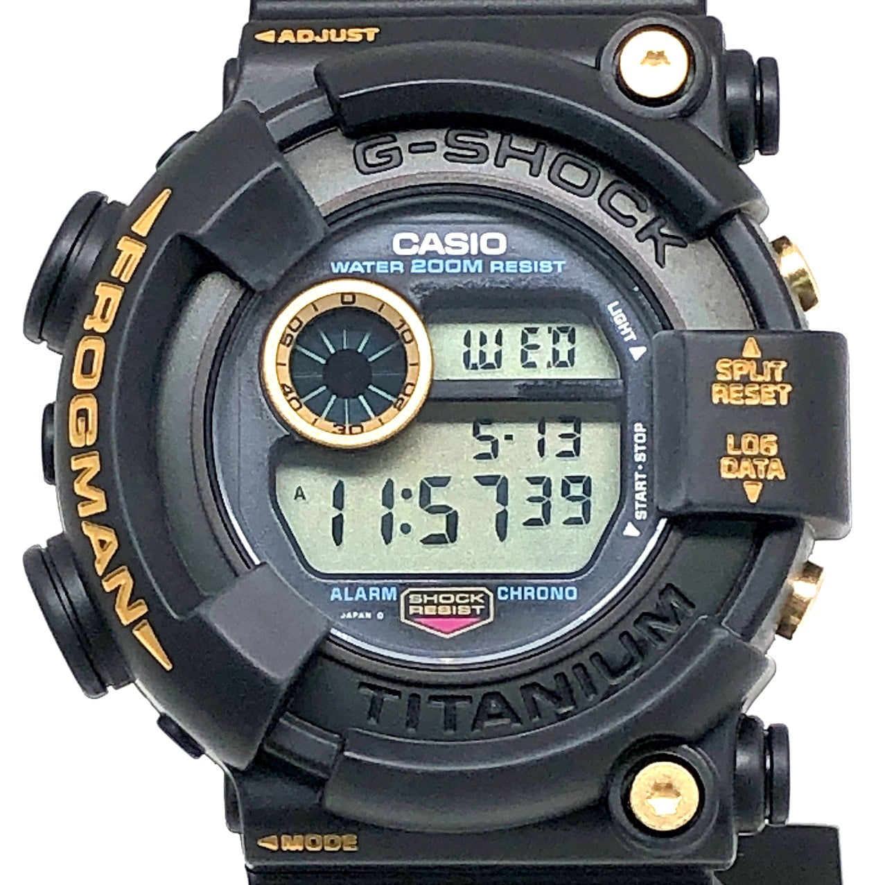 DW-8200B-9A ゴールドチタンフロッグマン 黒金蛙