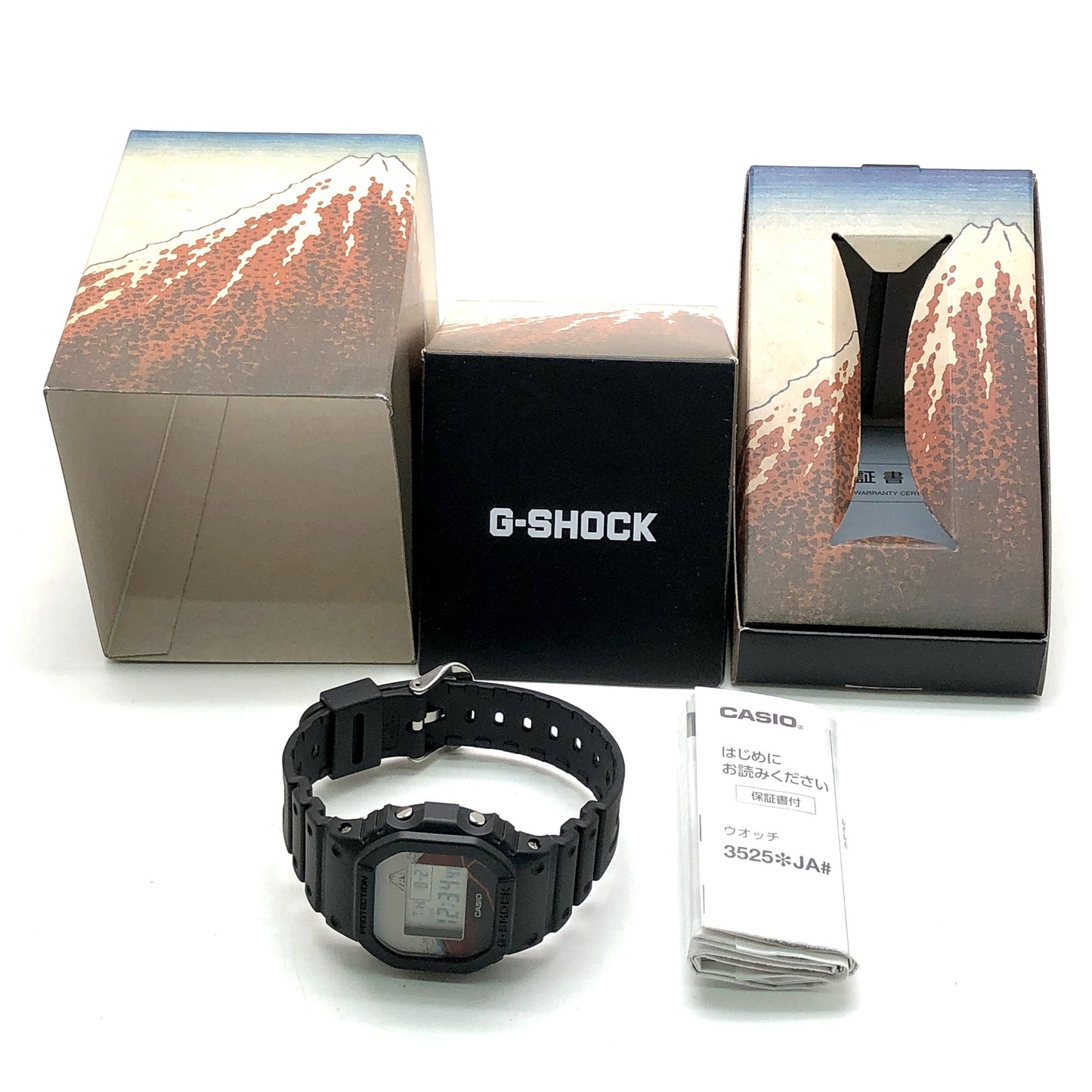DW-5600KHSH25-1 葛飾北斎 富嶽三十六景 山下白雨 黒富士